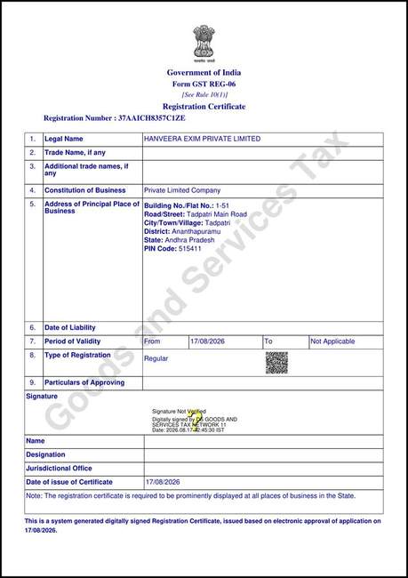 Statutory GST Registration